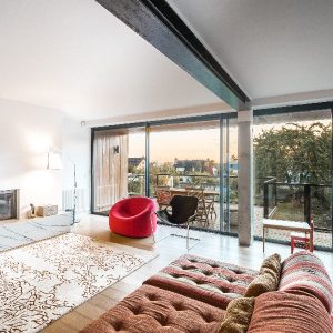 Extension en bois épurée salon