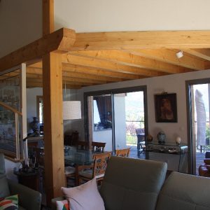 Maison à structure en bois salon