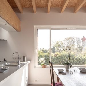 Une maison en bois hybride cuisine