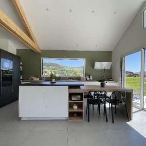 Maison en ossature bois zen cuisine