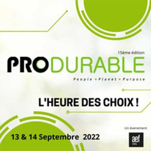 Affiche du salon Produrable à Paris en septembre