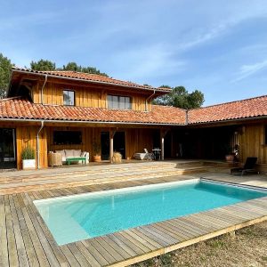 Maison traditionnelle d'Arcachon piscine