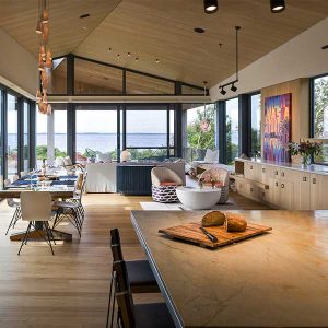 L'intérieur design d'une maison en bois de rêve aux États-Unis © Florian Holzherr, Peter Vanderwalker - AW-Arch