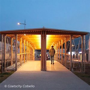 Passerelle-Mirador, L'Isle-sur-le-Doubs - Architecture Bois