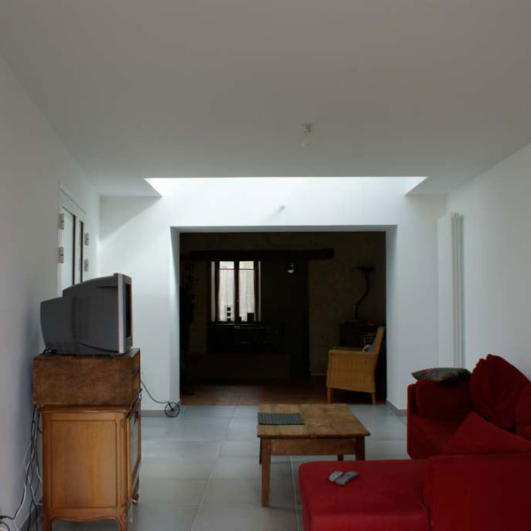 intérieur maison extension double