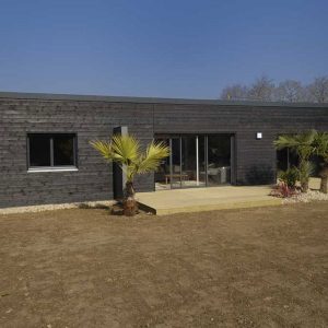 maison bois en cube, vue de l'extérieur