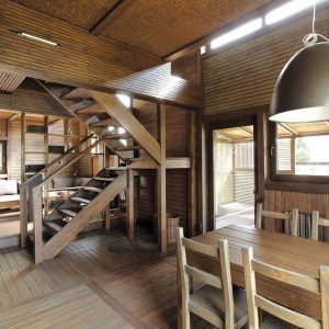 Intérieur maison en ossature bois en Russie