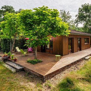 maison en bois massif en Dordogne