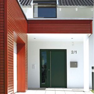 entrée de la maison bois moderne