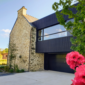 extension bois moderne finistère vue de l'extérieur en bonne qualité