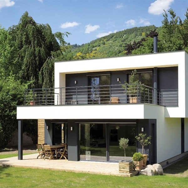 maison moderne booa avec son jardin