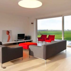 Salon bois moderne