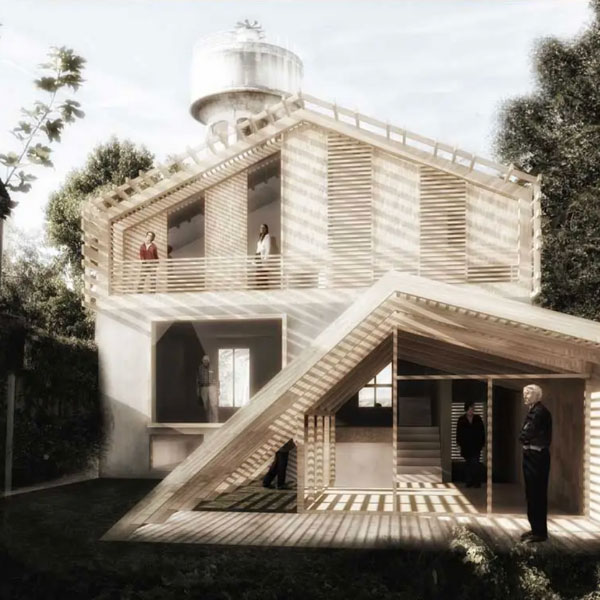Reportage maison bois classique Paris - vue exterieur
