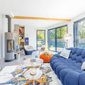 intérieur de maison bois triangulaire en haute savoie - Art Prism