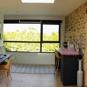 extension bois moderne vue de l'intérieur dans le finistère architecture bois 109 - Madeline Cure