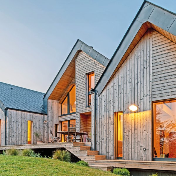La maison bois trio passif vue de l'extérieur - Cyrille Pawloski