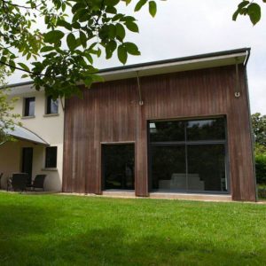 maison bois bioclimatique vue extérieure