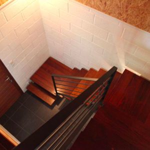 escaliers colimaçons cubique maison bois moderne