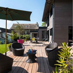 Terrasse maison bois en savoie