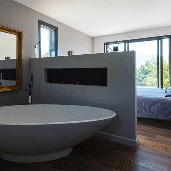 amenagement interieur maison bois en savoie salle de bain