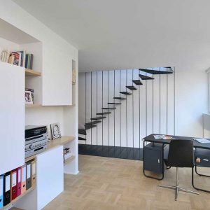 aménagement intérieur immeuble en bois piece de vie