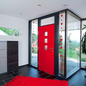 entrée de la maison bois, vue intérieure