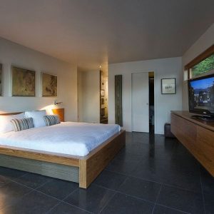architecture stupéfiante pour une maison bois en bord de mer - chambre 2
