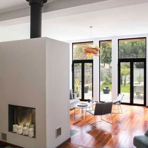 aménagement intérieur d'une maison bois classique