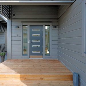 entrée d'une maison bois massif