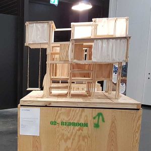 Maquette lauréate du concours Workshop Architecture Villa.ge - Woodrise 2023v© Claire Thibault