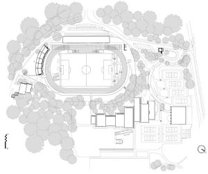 bâtiment bois - Talence - stade - Pierre-Paul Bernard - France - K Architectures - plan