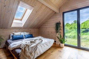 maison bois - Prague - Tchéquie - Kamila Nábělková - Kontio - chambre à coucher