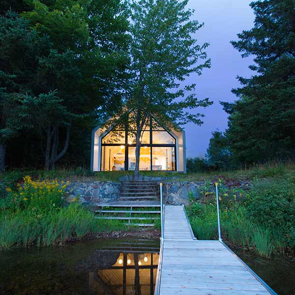 maison bois - lac Plaisant - Saint-Élie-de-Caxton - Canada - architecture YH2 - Francis Pelletier - quai