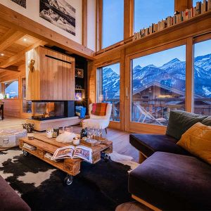 chalet bois - Serre Chevalier - Chalets Lombard Vasina - Jonathann Dupieux - Alpes photographies - salle de séjour