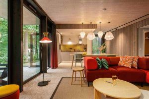 maison bois - Allemagne - Bispinger Heide - Concrete Architecture - salle de séjour - cuisine -