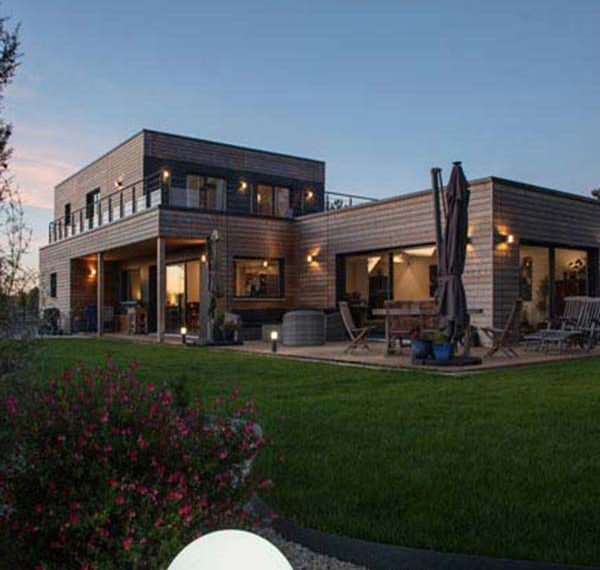 maison bois - Manche - Normandie - Maisons booa - Franck Paubel - terrasse - jardin