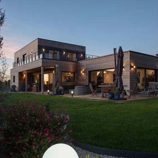 maison bois - Manche - Normandie - Maisons booa - Franck Paubel - terrasse - jardin