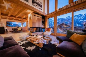 chalet bois - Serre Chevalier - Chalets Lombard Vasina - Jonathann Dupieux - Alpes photographies - salle de séjour