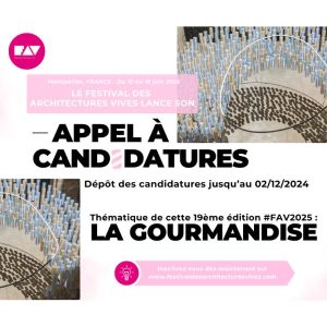 appel à candidatures Festival des architectes vives
