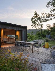 maison bois - Grønsfjorden - Norvège - Kebony - Kristian Alvéo - terrasse