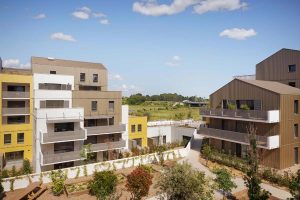 bâtiment bois - Montpellier - France - A+Architecture - Hellin Sebbag Pirany Architectes - Camille Gharbi - cour intérieure