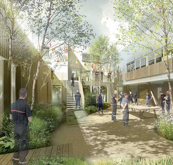 manufacture-bois-paille-Caserne SDMIS de Villeurbanne